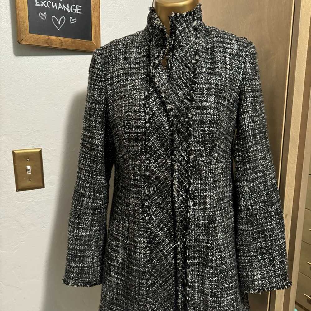 Shimmer tweed coat